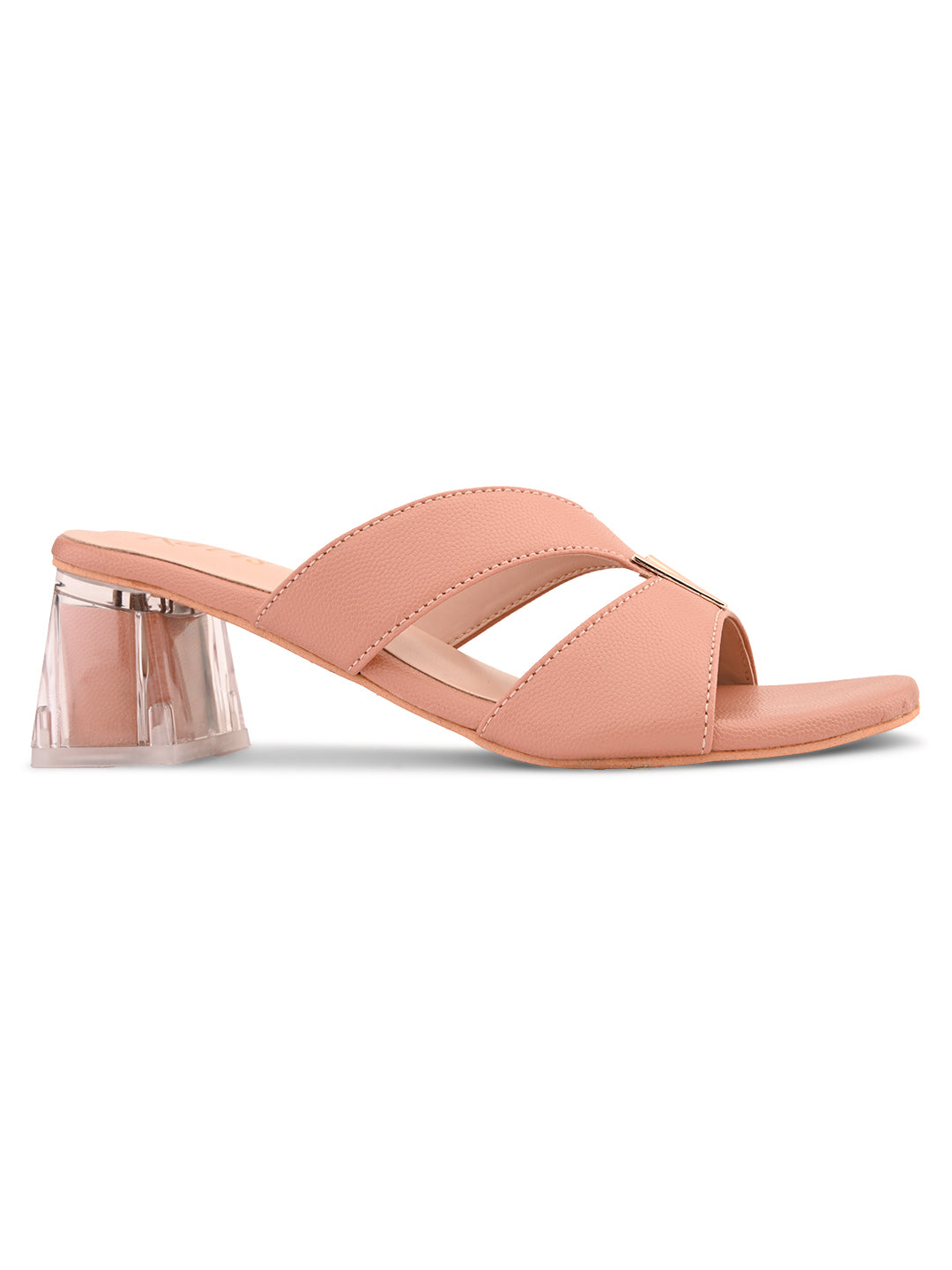 Ravis Partywear Girls V BUCKLE Transparent Heel