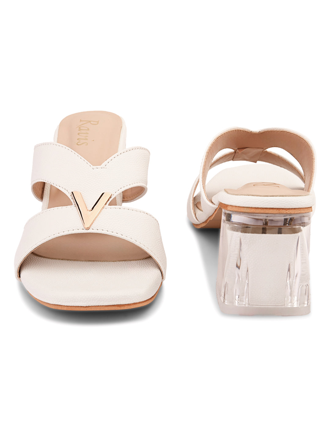 Ravis Partywear Girls V BUCKLE Transparent Heel