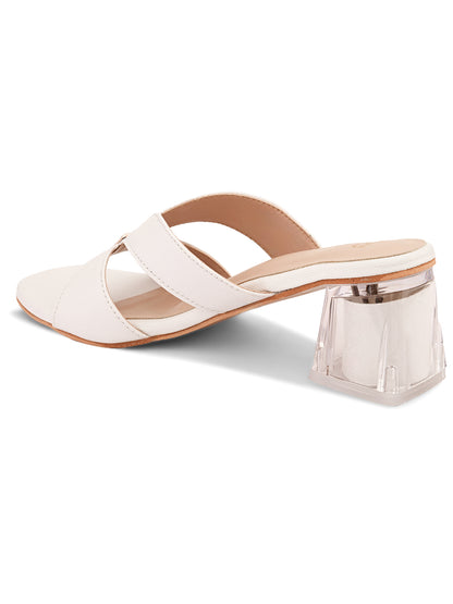 Ravis Partywear Girls V BUCKLE Transparent Heel