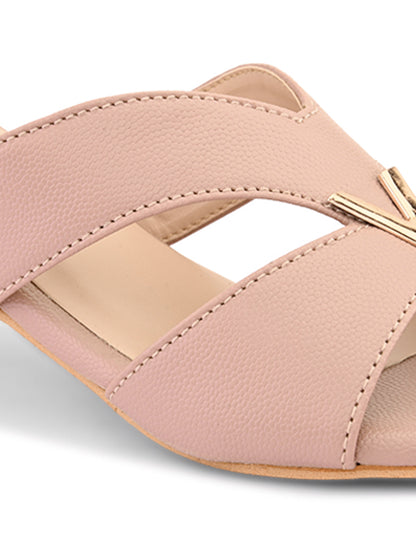 Ravis Partywear Girls V BUCKLE Transparent Heel