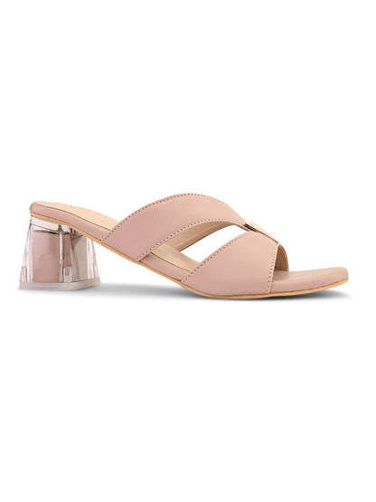 Ravis Partywear Girls V BUCKLE Transparent Heel