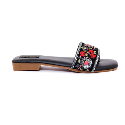 RAVIS Floral Embroidered Ethnic Flats