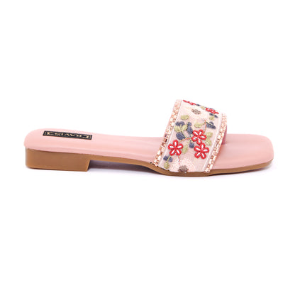 RAVIS Floral Embroidered Ethnic Flats