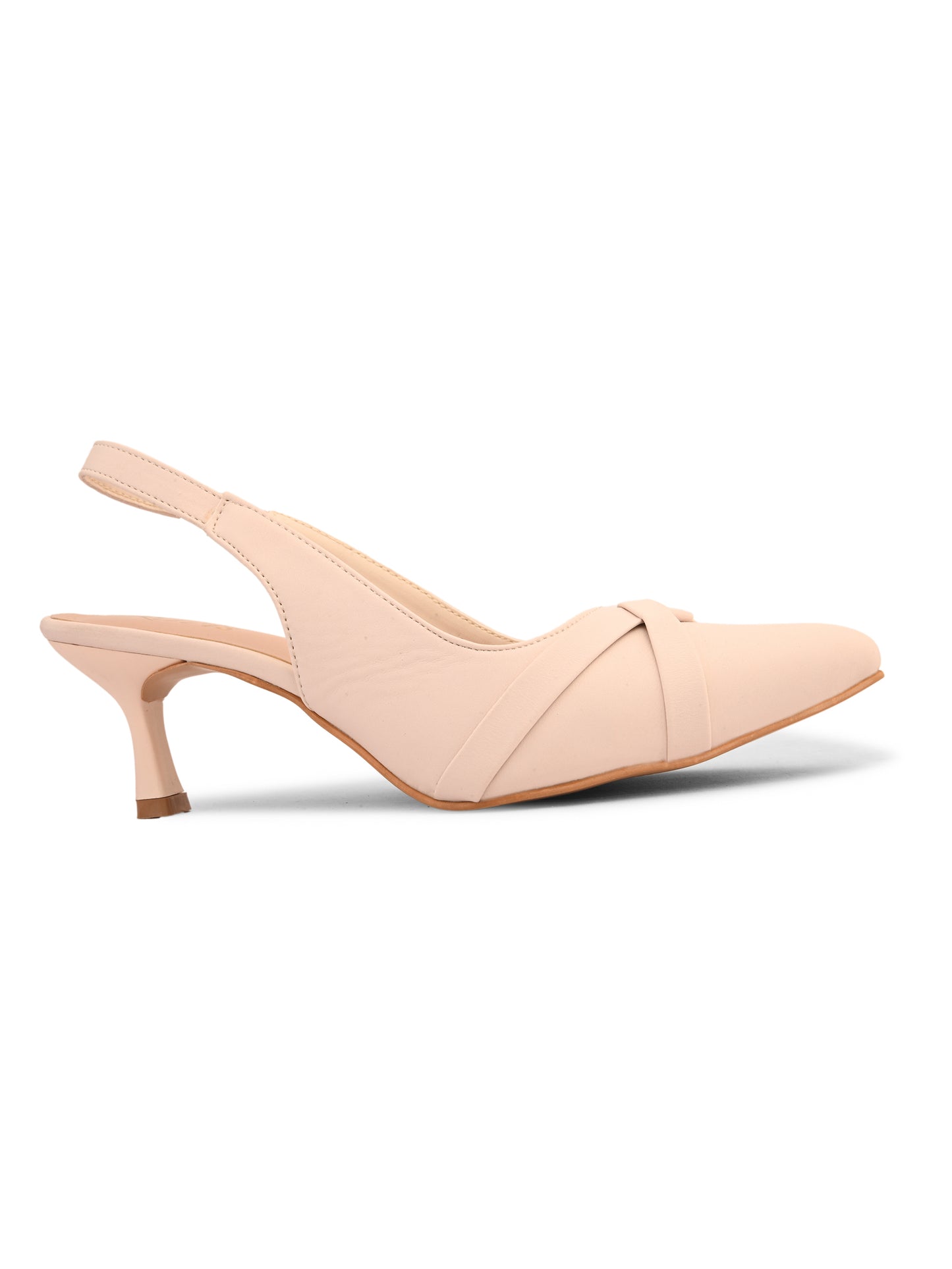 Ravis Women's Vstrip Textured Pointed Toe Stiletto Heel