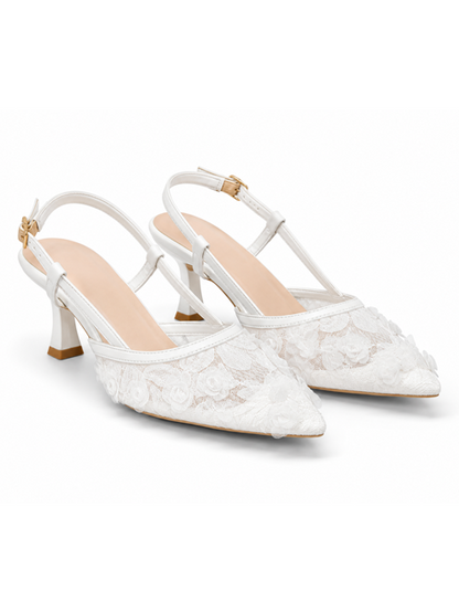 White | Rose Slingbling Heel06