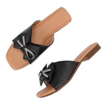 RAVIS Glam Bow Slip-On Flats
