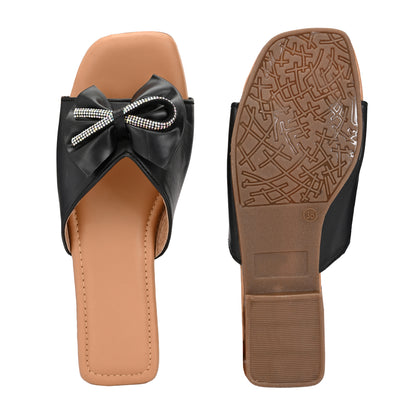 RAVIS Glam Bow Slip-On Flats