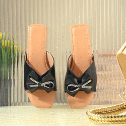 RAVIS Glam Bow Slip-On Flats