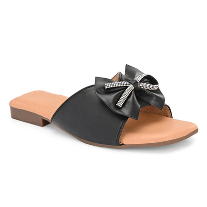 RAVIS Glam Bow Slip-On Flats