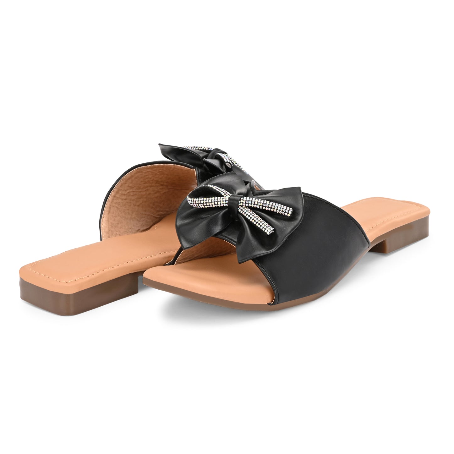 RAVIS Glam Bow Slip-On Flats
