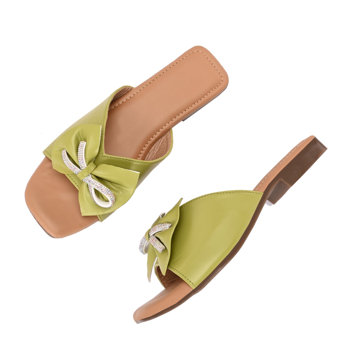 RAVIS Glam Bow Slip-On Flats