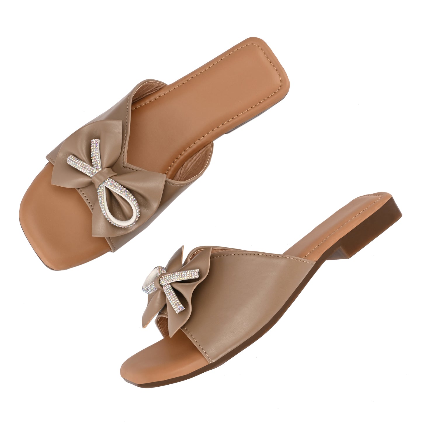 RAVIS Glam Bow Slip-On Flats