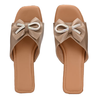 RAVIS Glam Bow Slip-On Flats