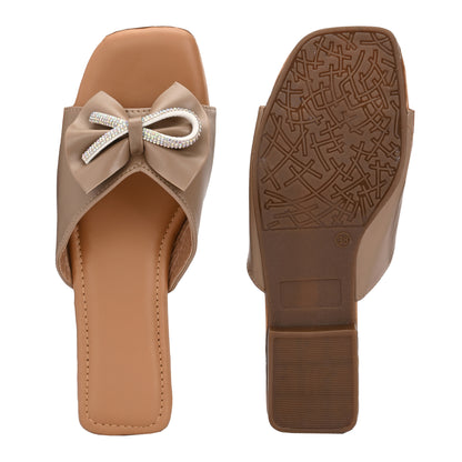 RAVIS Glam Bow Slip-On Flats