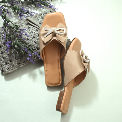 RAVIS Glam Bow Slip-On Flats