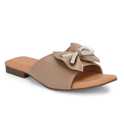 RAVIS Glam Bow Slip-On Flats