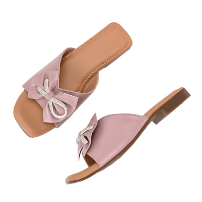 RAVIS Glam Bow Slip-On Flats
