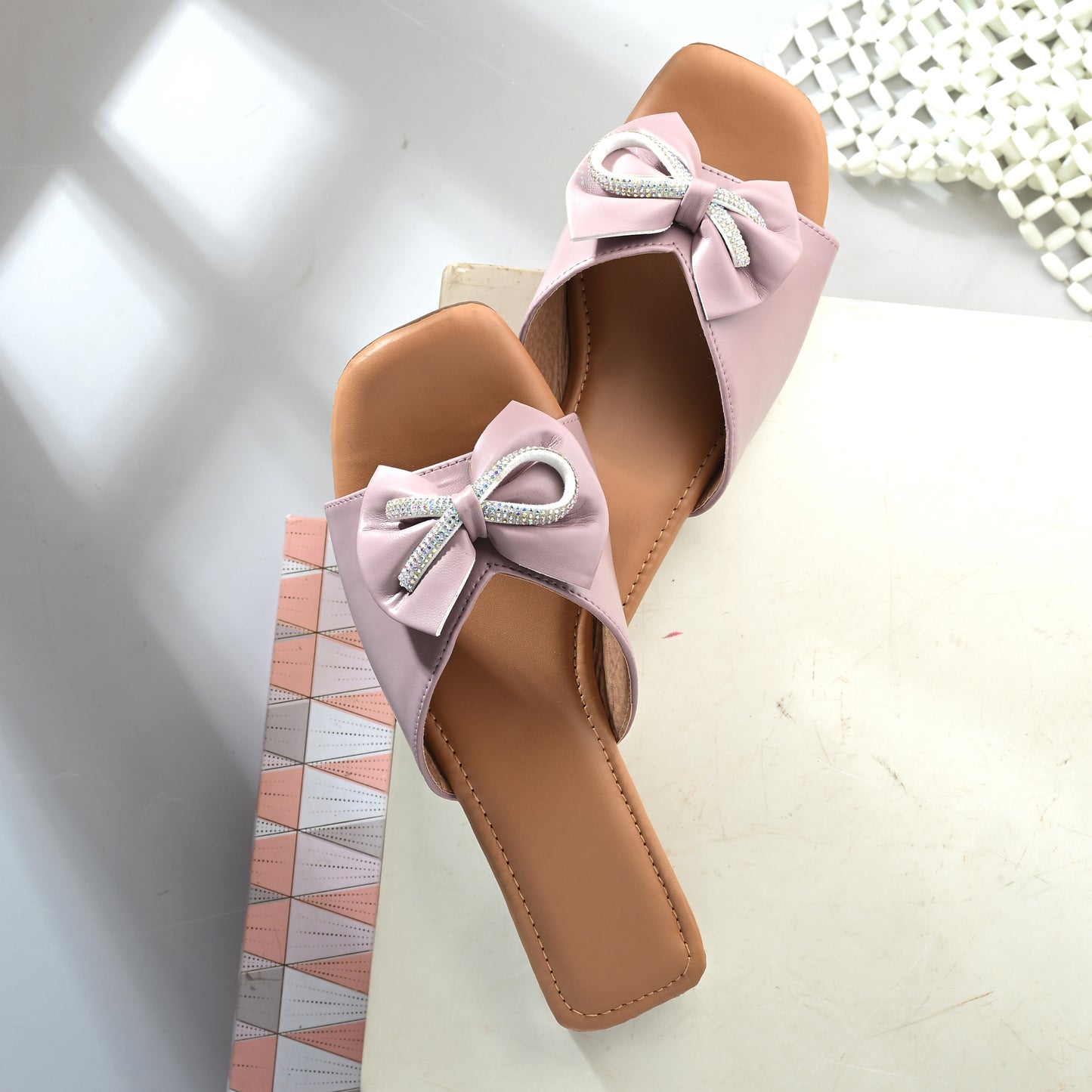 RAVIS Glam Bow Slip-On Flats