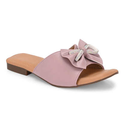 RAVIS Glam Bow Slip-On Flats