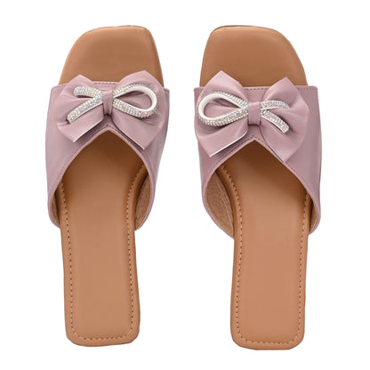 RAVIS Glam Bow Slip-On Flats
