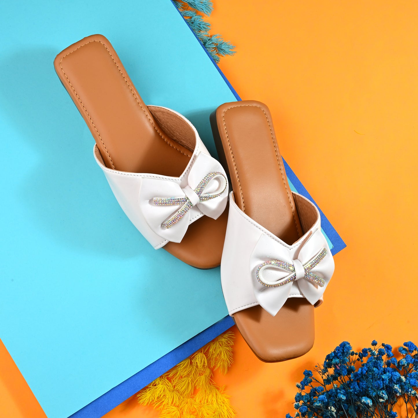 RAVIS Glam Bow Slip-On Flats