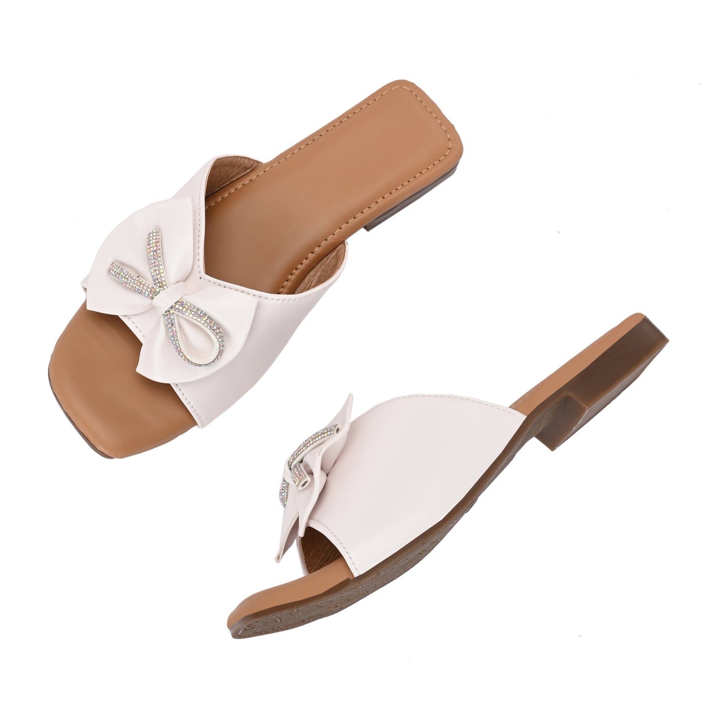 RAVIS Glam Bow Slip-On Flats