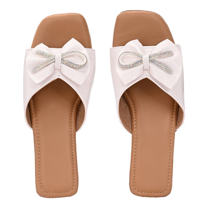 RAVIS Glam Bow Slip-On Flats