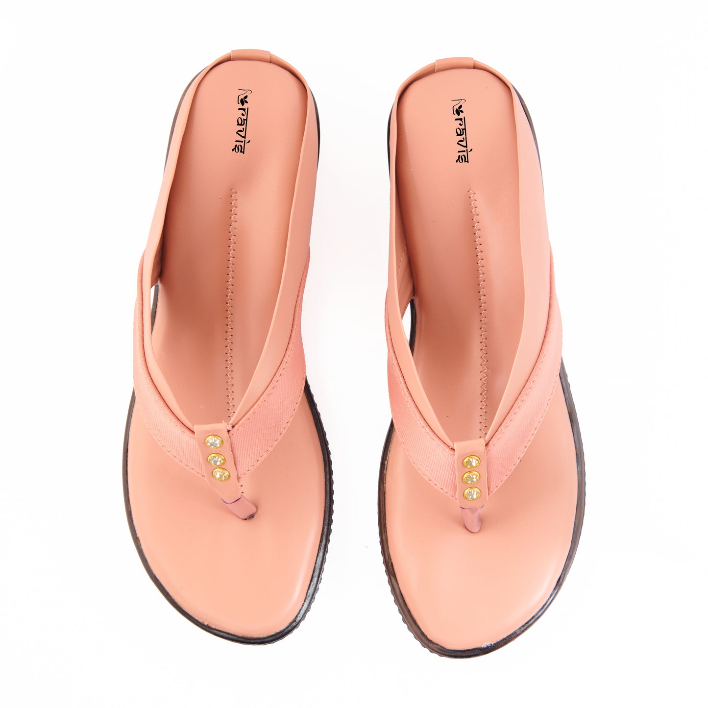 Ravis Cross-Strap Comfort Slippers – Daily Wear Toe-Ring Flats for Women