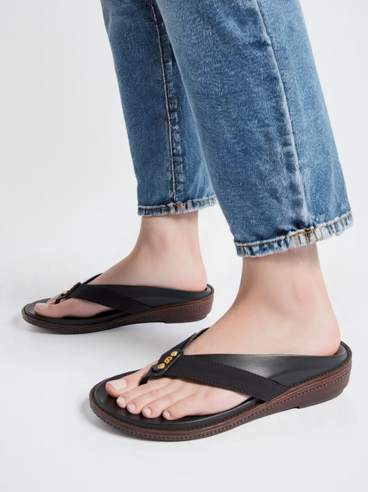 Ravis Cross-Strap Comfort Slippers – Daily Wear Toe-Ring Flats for Women