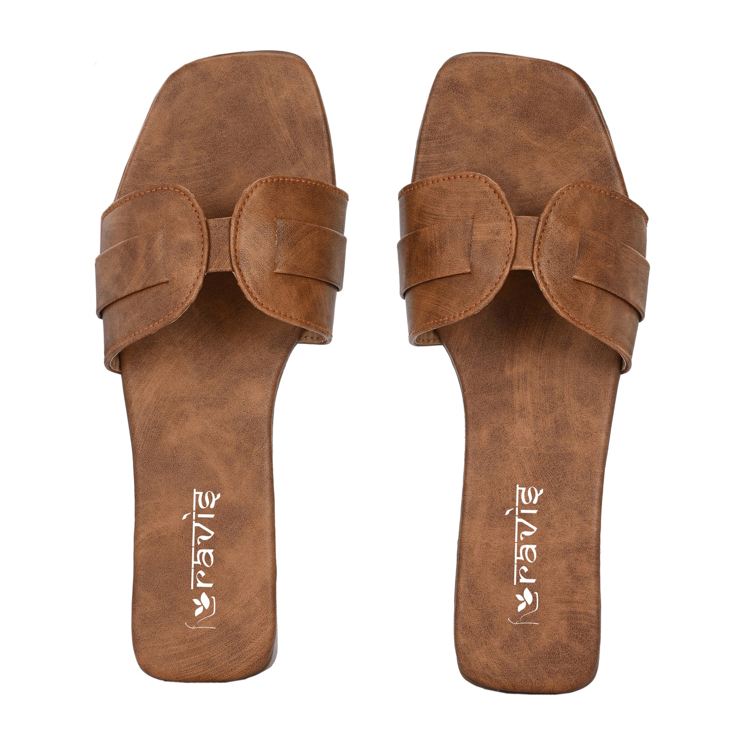Ravis Minimal Toe-Ring Flat Slippers – Everyday Slip-On Comfort Sandals for Women
