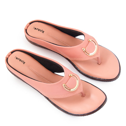 Ravis Gold Ring Toe-Ring Flats – Comfort Slip-On Daily Wear Sandals for Women