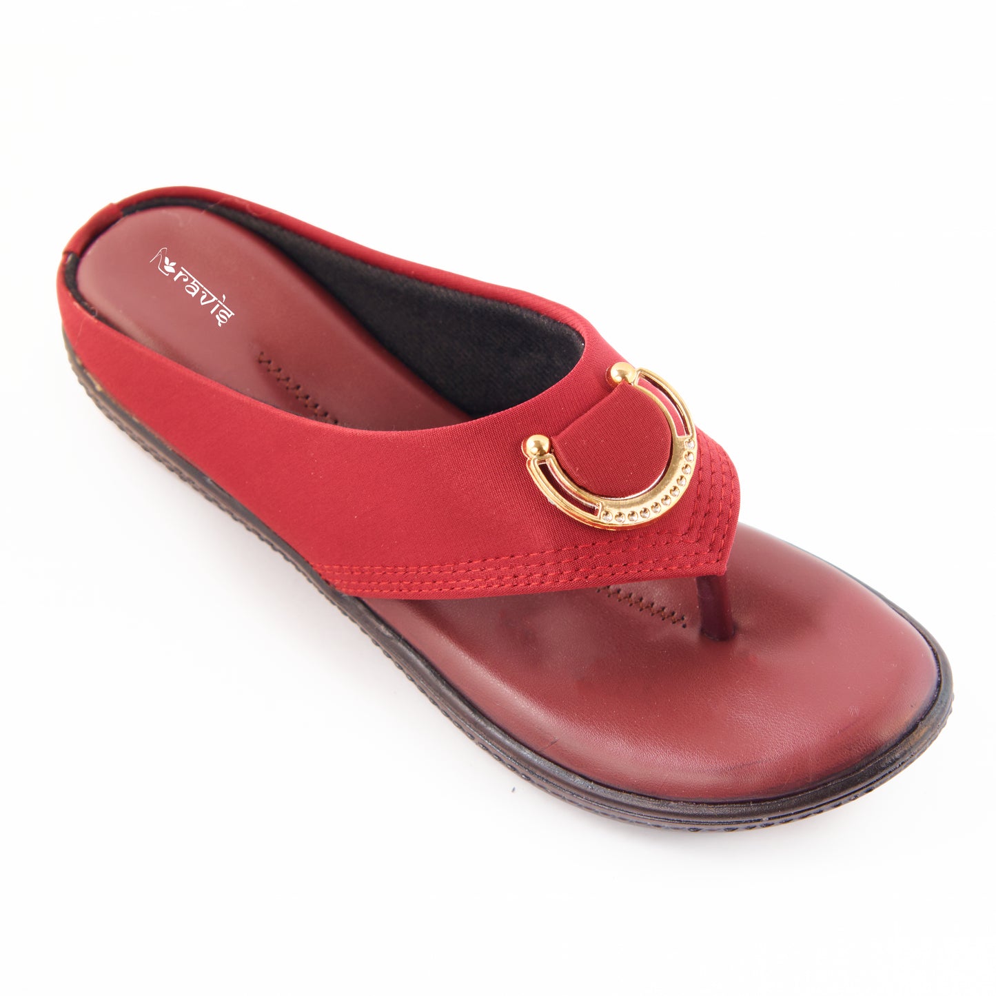 Ravis Gold Ring Toe-Ring Flats – Comfort Slip-On Daily Wear Sandals for Women