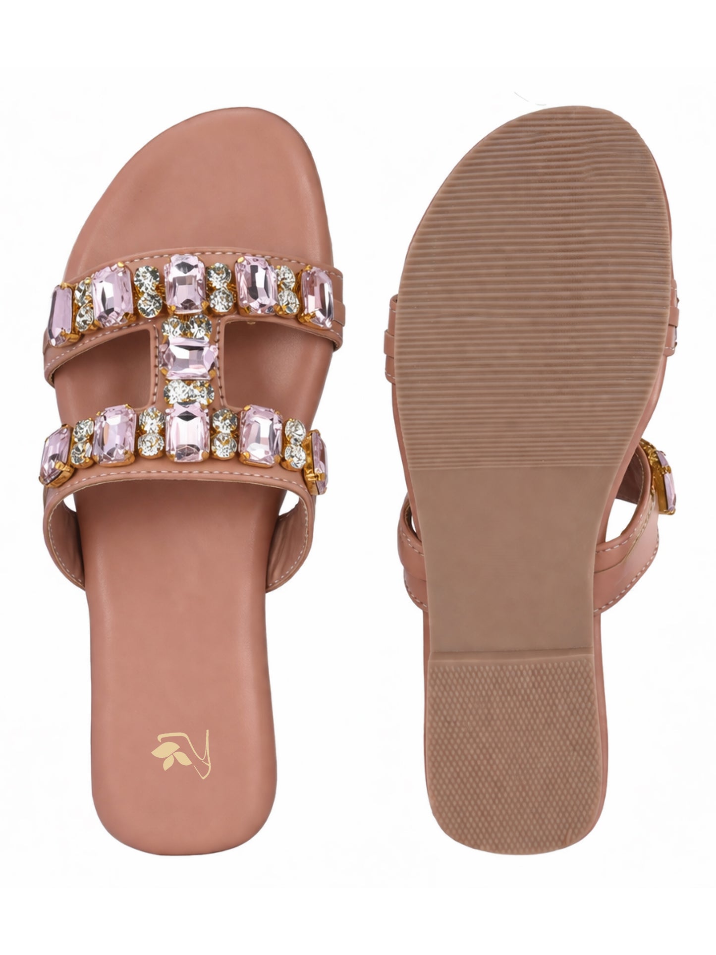 Peach | heera slipper Top angle03