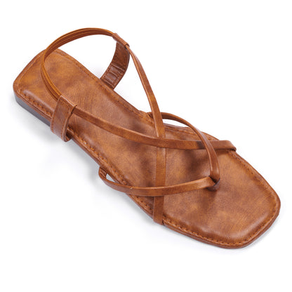 Ravis Triple Elastic Strap Criss-Cross Flats – Stylish Comfort for Everyday