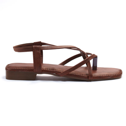 Ravis Triple Elastic Strap Criss-Cross Flats – Stylish Comfort for Everyday